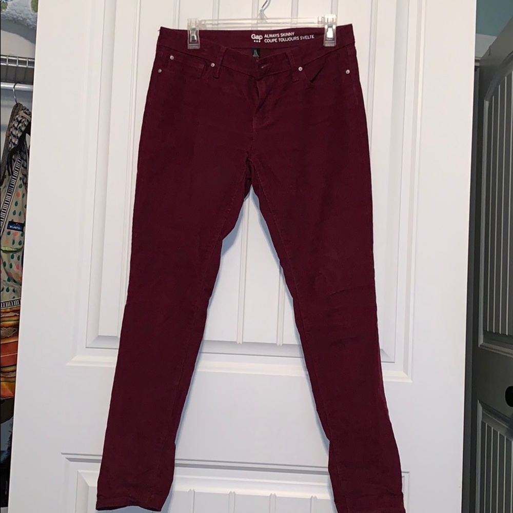 Gap brand burgundy corduroy pants!